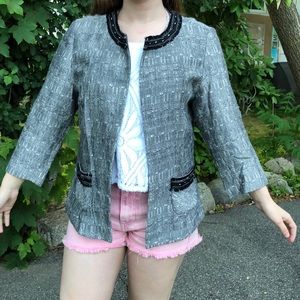Coldwater Creek PS black/white tweed jacket